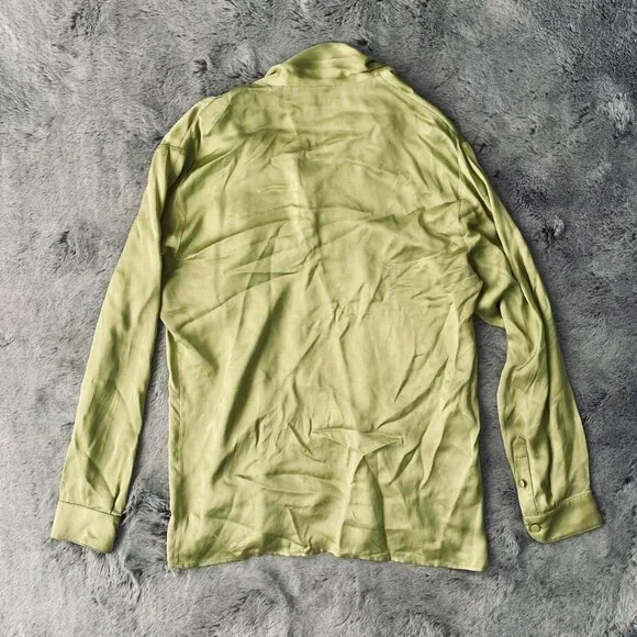 GUCCI Green Tie Front Blouse - Picture 2 of 8